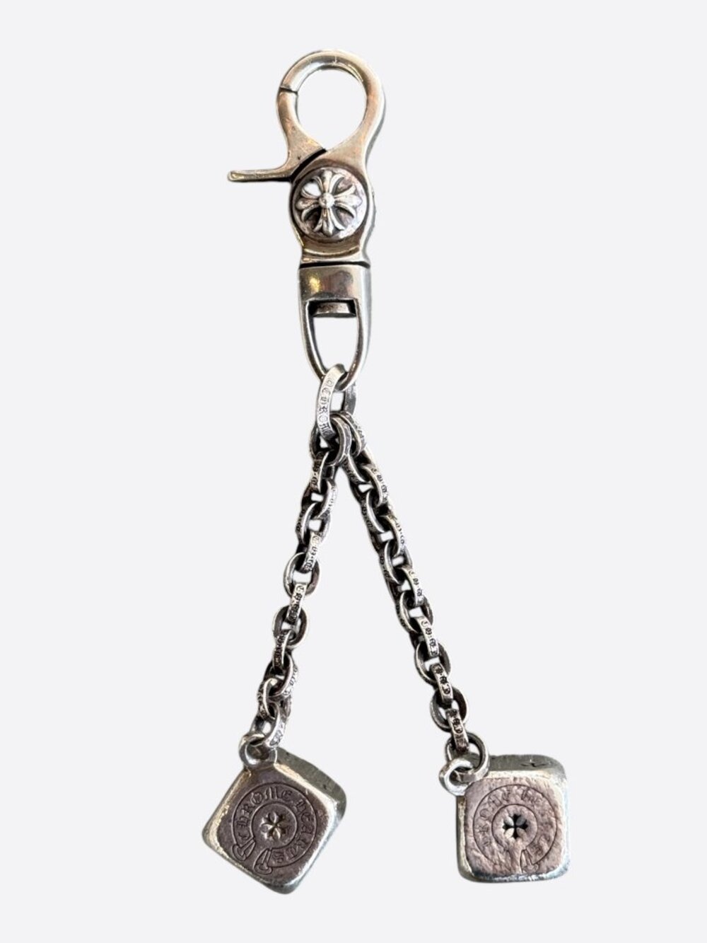 Chrome Hearts Silver Dice Keychain